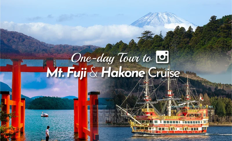 [Mt. Fuji & Hakone] Lake Ashi Sea Torii & Hakone Shrine & Hakone Pirate Ship & Hakone Ropeway & Owakudani & Yamanakako & Oshino Hakkai Day Tour | Free Cable Car Ticket | Departs from Tokyo