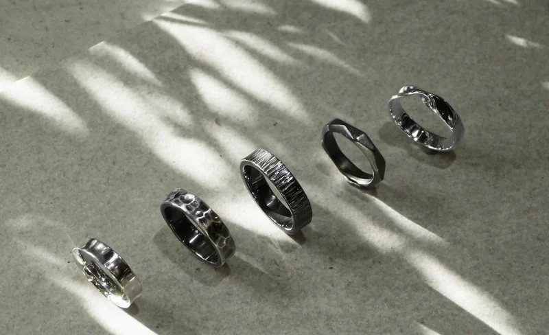 New Taipei: MOKOPORO STUDIO Couple Handmade Sterling Silver Ring DIY