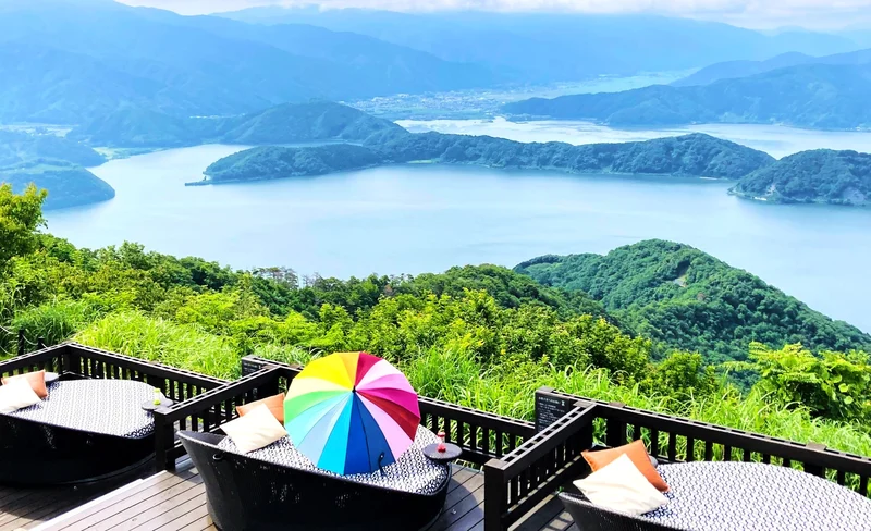Mikata Five Lakes Sky Terrace + Lake Cruise Day Tour (Lift ticket and sightseeing boat included / Fukui / Departing from Osaka or Kyoto)