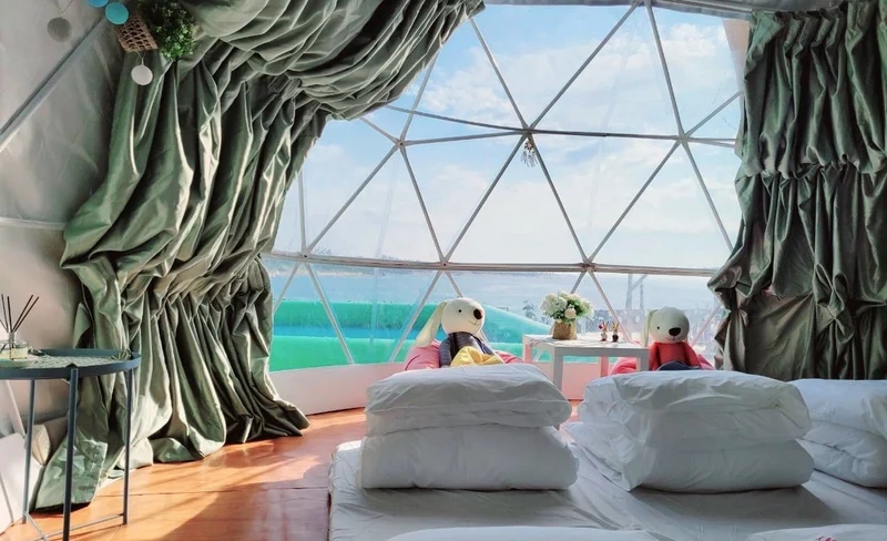 New Taipei Camping | Mermaid Space Rainbow Pavilion | Ball Tent Camping Experience