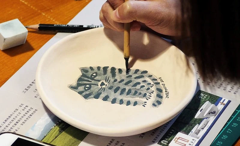 Blue and White Pottery Painting in Yilan by Sanshing Four Seasons