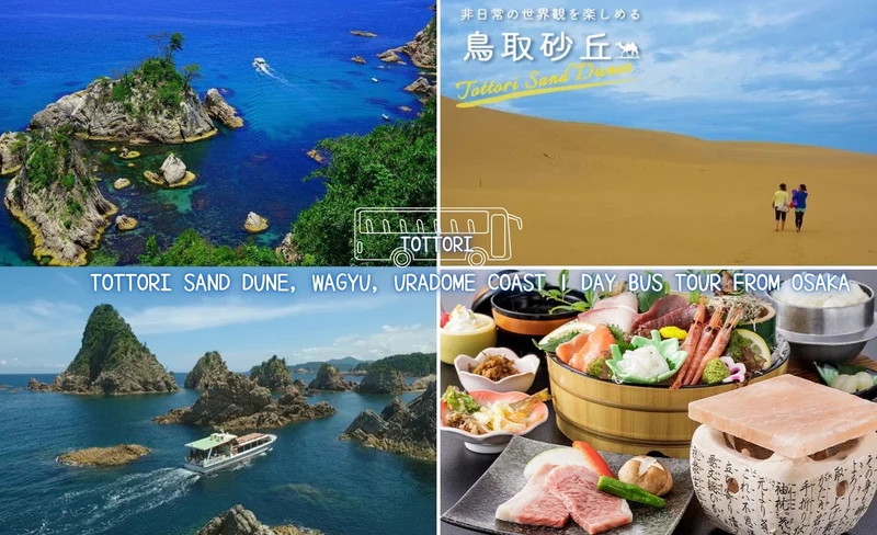 Visit Tottori Sand Dunes, Uradome Coast with Wagyu Lunch in Tottori