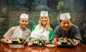 Sushi making class at a century-old sushi restaurant in Tokyo