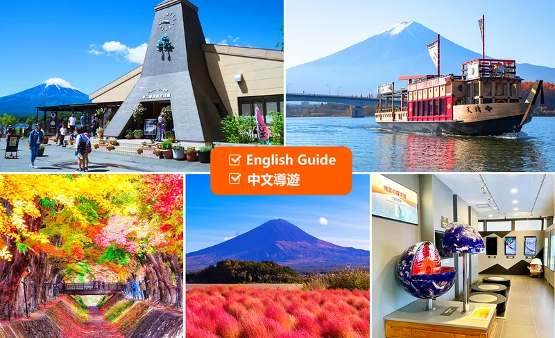 Mt. Fuji, Kawaguchiko, Oishi Park, Earthquake Experience Center, Sunny Day Cruise, and McDonald's (Lunch Included)｜4~9 People Small Group