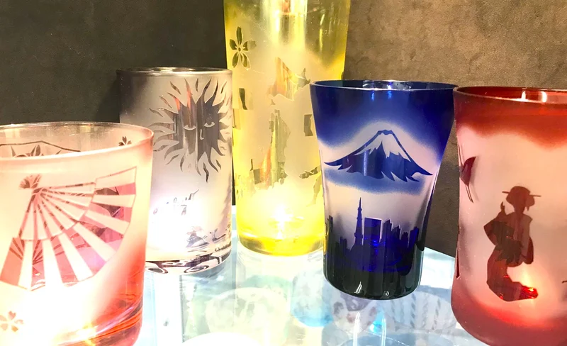 Sandblast Glass Art with Japanese Motifs DIY Experience in Tokyo