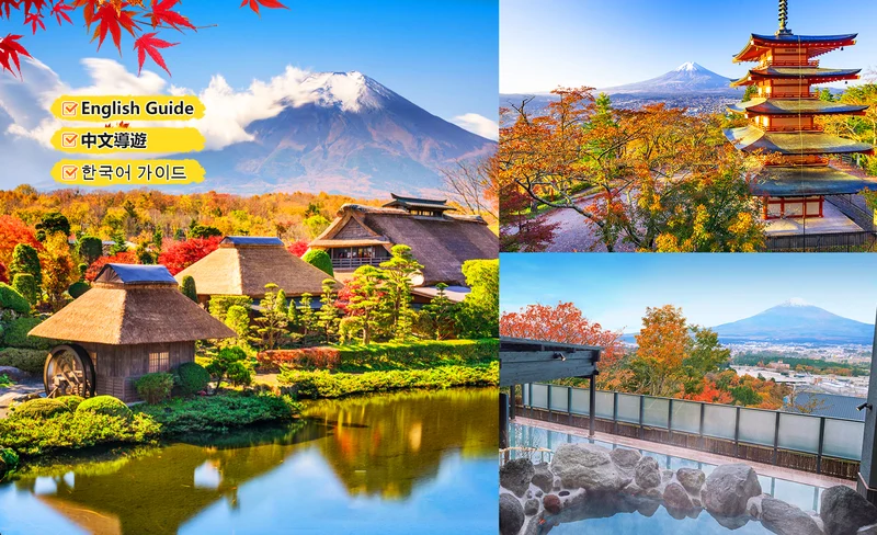 Mt. Fuji, Oshino Hakkai & Gotemba Outlets/Hot Springs Day Tour (Depart from Tokyo)