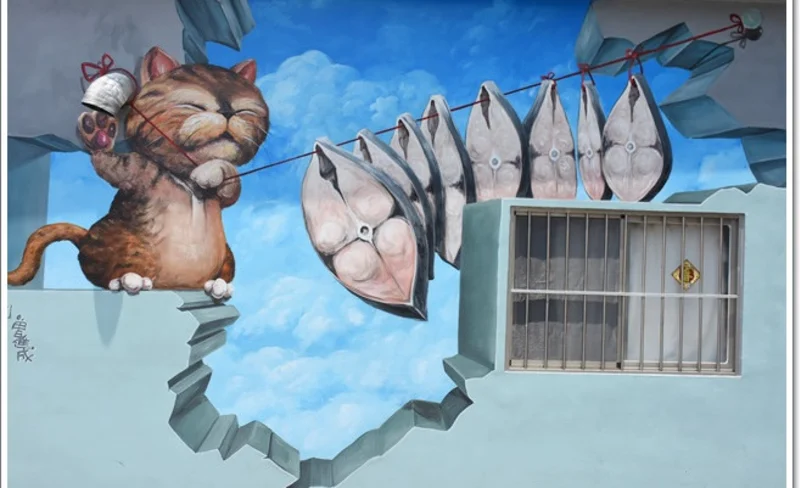 Tainan | Half-day tour to Masagou Beach: Painted Fishing Village & Biking & Oyster Digging Experience