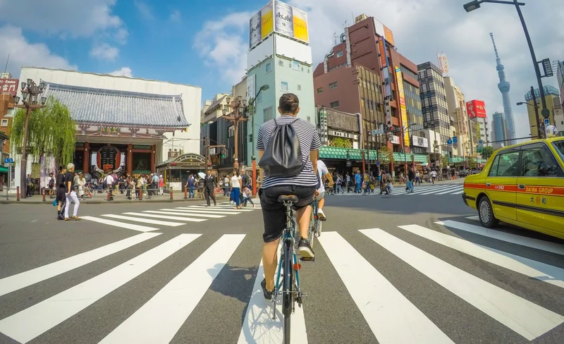 3-Hour Tokyo city Highlights Sunset Bike Tour