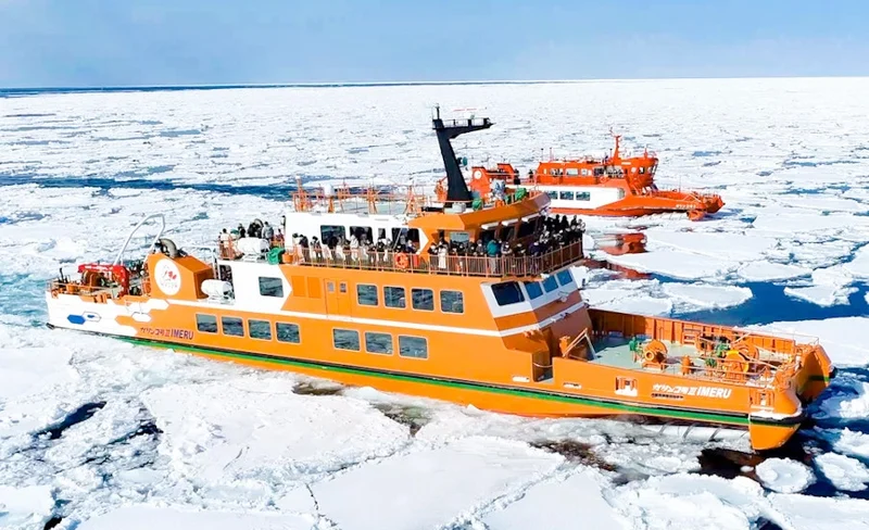 Icebreaker Cruise & Monbetsu Ocean Park & Sounkyo Ice Fall Festival