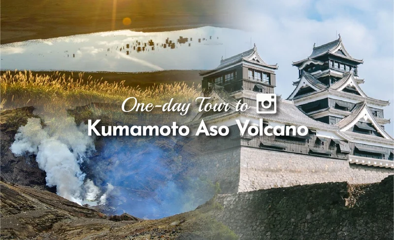 Kumamoto Castle, Kusasenrigahama, & Mount Aso Day Tour from Fukuoka