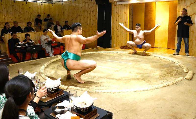 Asakusa Sumo Club Sumo Show Admission with Chankonabe in Tokyo