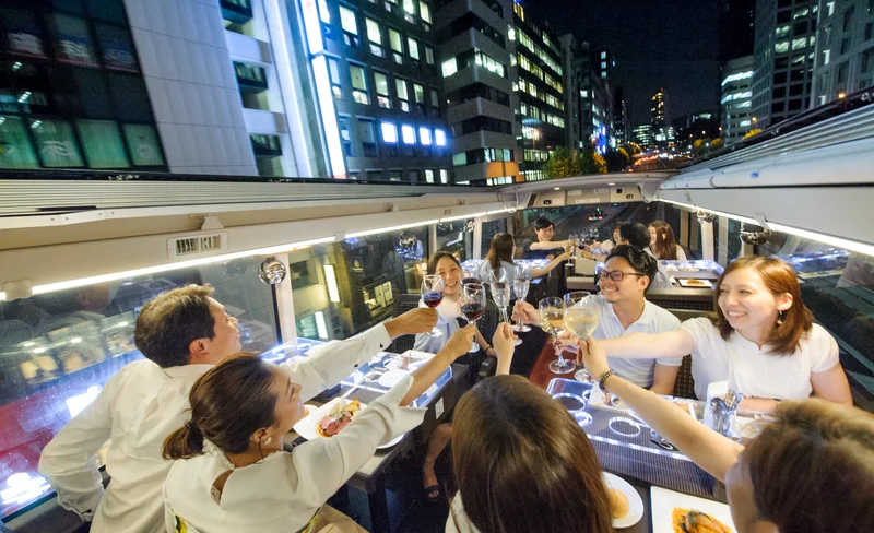 ”Tokyo Restaurant Bus" for Sightseeing With Lunch or Dinner in Tokyo
