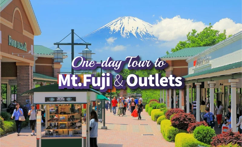 [Mount Fuji Tour & Outlet Shopping/Hot Spring Tour] Mt. Fuji 5th Station/Arakurayama Park & Oshino Hakkai & Gotemba Outlet/Hot Spring Day Tour (Lunch Option Included Departing from Tokyo)