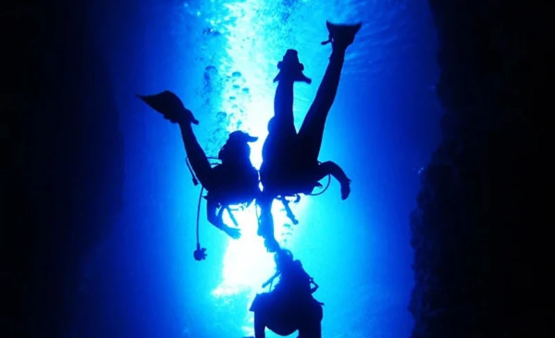 Okinawa Blue Cave boat experience diving (free photo shoot）