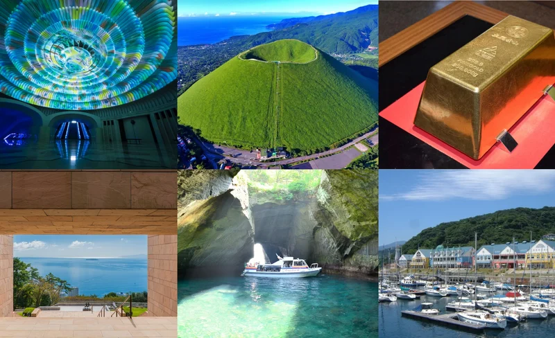 Omuroyama & moa Museum & Donoshima Cruise & Toi Gold Mine + Shuzenji Temple 2-Day Tour (Departing from Tokyo)