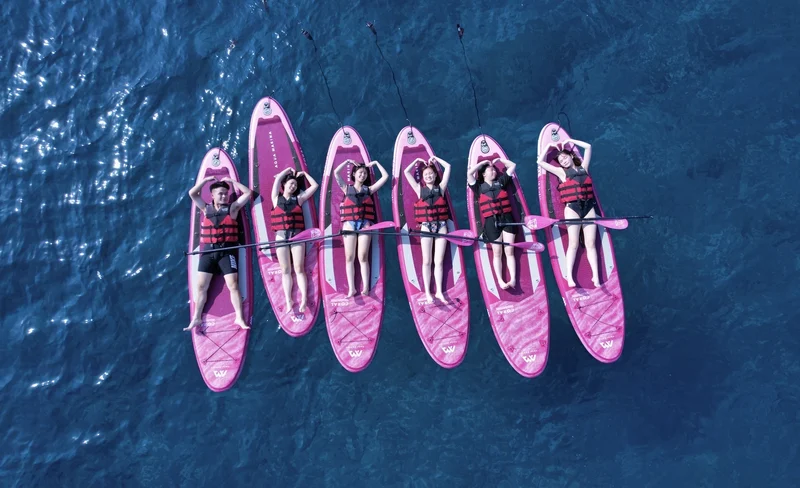 Blue and white water club - Xiaoliuqiu SUP/canoe experience (free air photo)