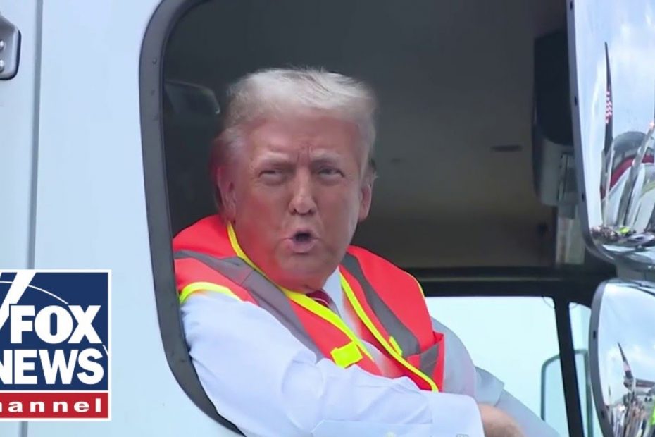 Trump takes advantage of Biden's 'trash talk' with sanitation outfit, garbage truck