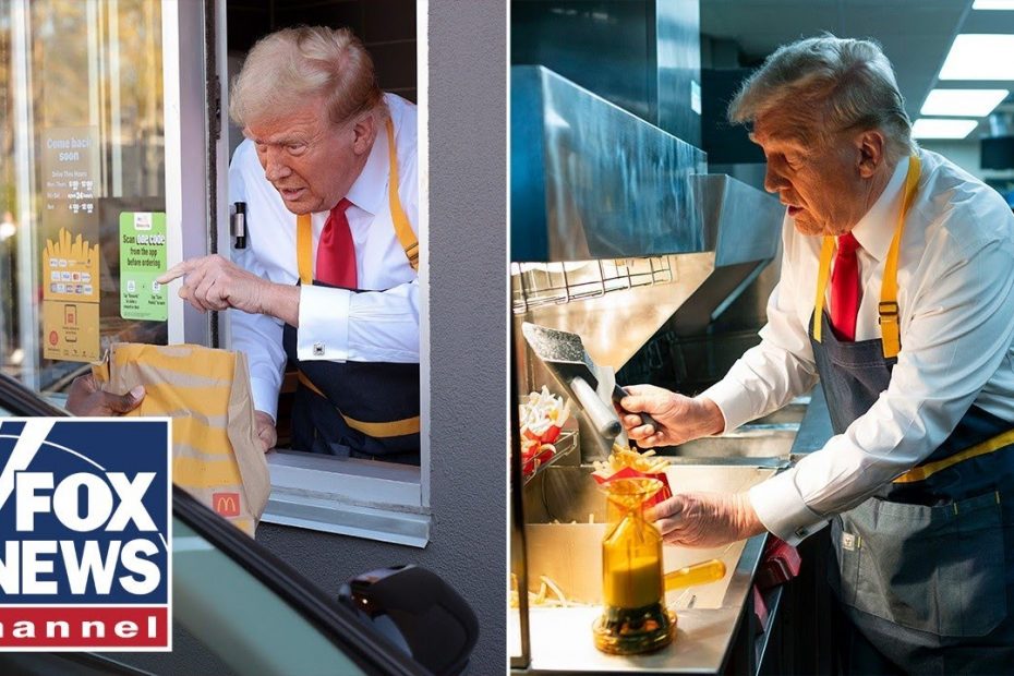 Former President Trump serves up fries at McDonald's