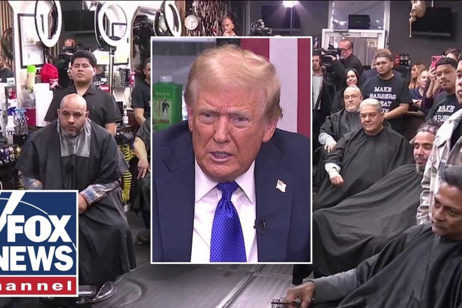 Trump joins Lawrence Jones at NYC barber shop: 'I could have stayed for two hours'