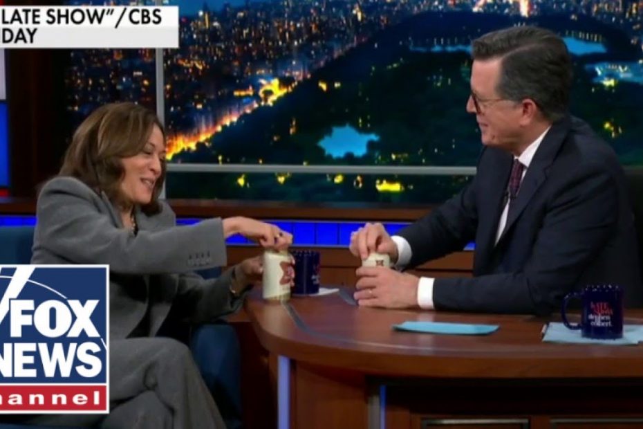 Harris cracks a beer with Stephen Colbert as millions flee Hurricane Milton