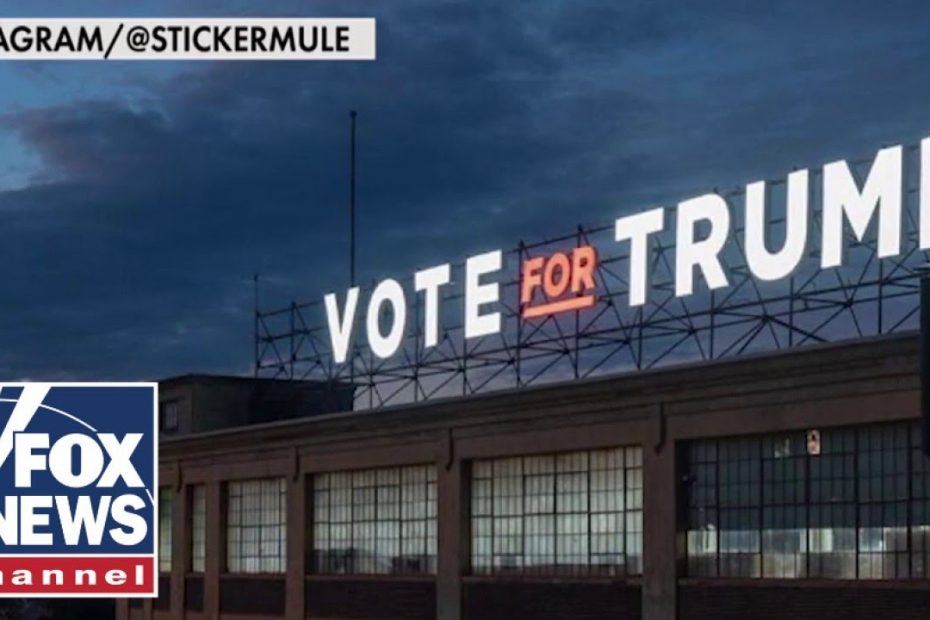 Giant Trump sign triggers lawsuit by Democrat mayor
