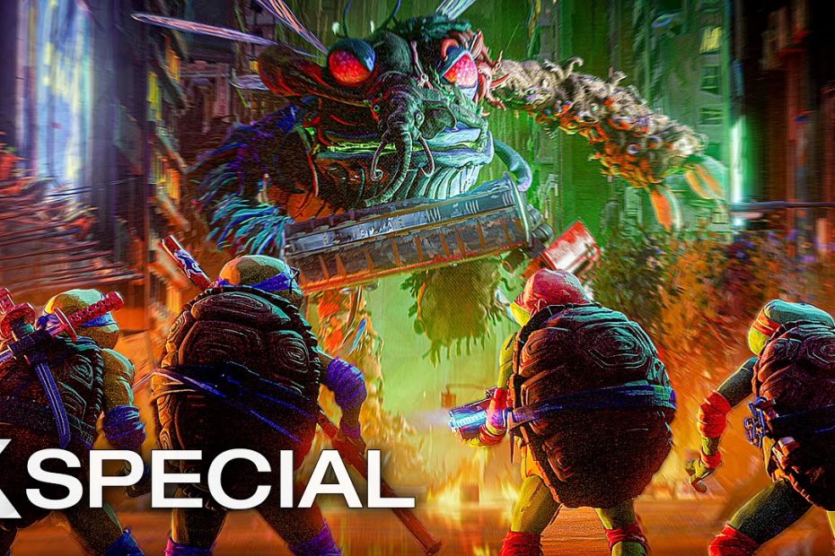 Ninja Turtles vs Giant Superfly (2023) Teenage Mutant Ninja Turtles: Mutant Mayhem Featurette
