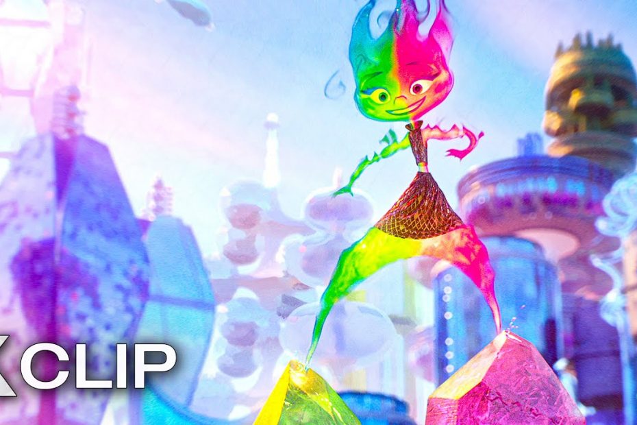 "Ember Changes Her Colors" Scene - Elemental (2023) Pixar