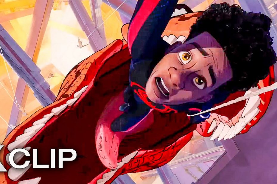 Spider-Rex Hunts Miles Scene - Spider-Man: Across The Spider-Verse (2023)
