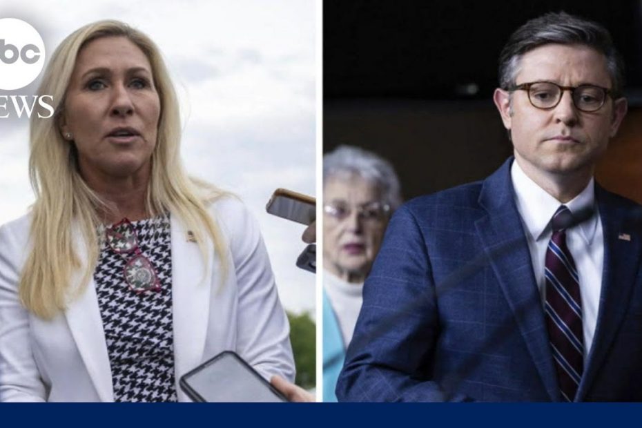 House Speaker Mike Johnson faces potential ousting attempt led by Marjorie Taylor Greene
