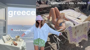 island hopping in Greece - Santorini, Ios + Milos travel vlog