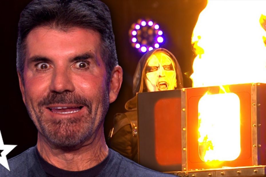 Simon Cowell is SET ON FIRE in a TERRIFYING Stunt on Britain's Got Talent!