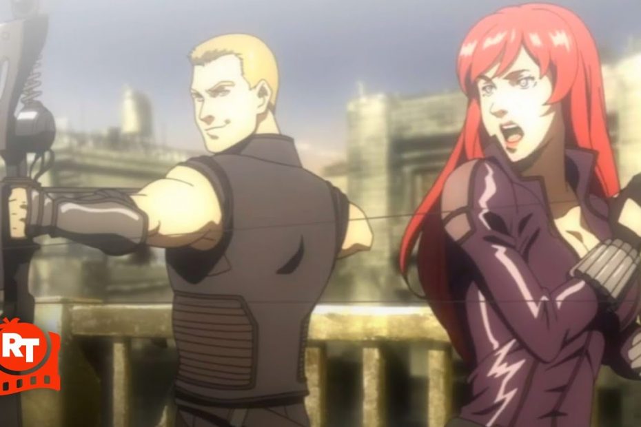 Iron Man: Rise of Technovore (2013) - Black Widow & Hawkeye vs. Punisher & Iron Man Scene