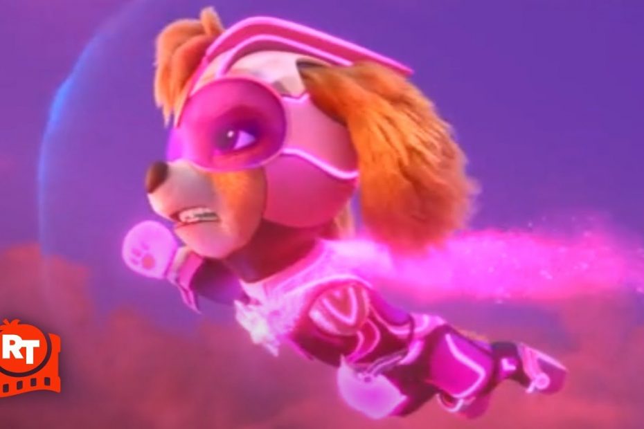 PAW Patrol: The Mighty Movie (2023) - Skye vs. The Giant Meteor Scene | Movieclips
