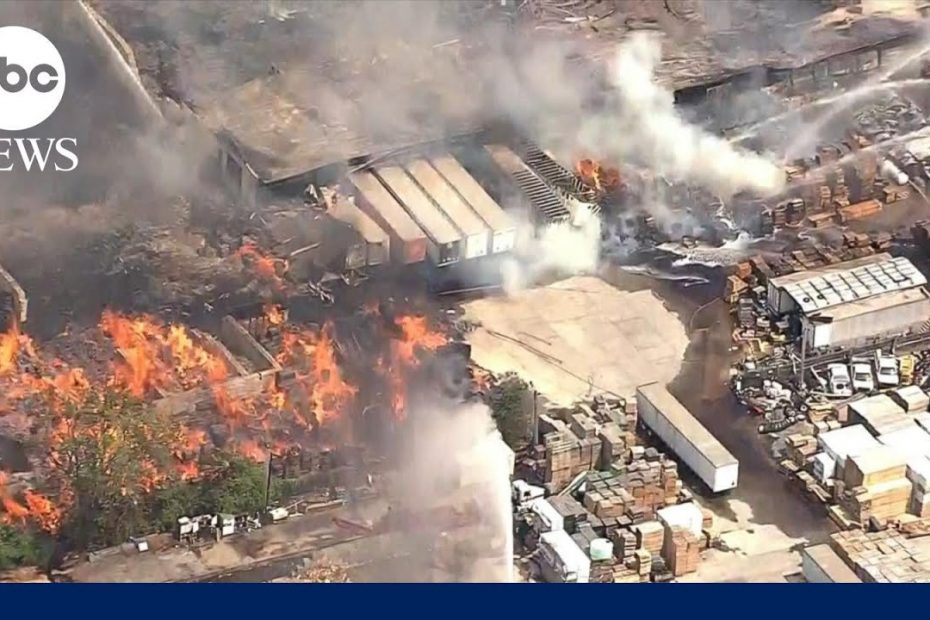 Kansas City firefighters battling 4-alarm warehouse fire | ABCNL