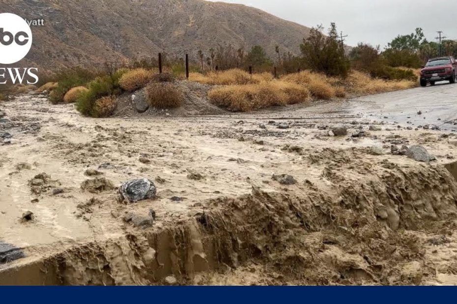 Mudslides and flash flooding as Tropical Storm Hilary slams Southern California l GMA