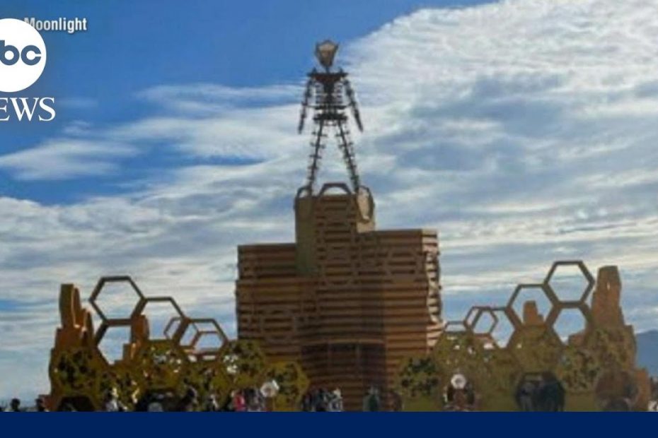 Mass exodus of Burning Man attendees left mired in mud after torrential rain | Nightline
