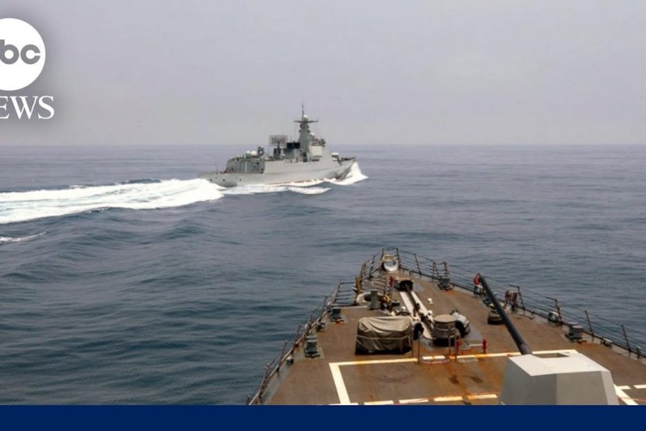 Navy releases video of close call with Chinese warship in Taiwan Strait