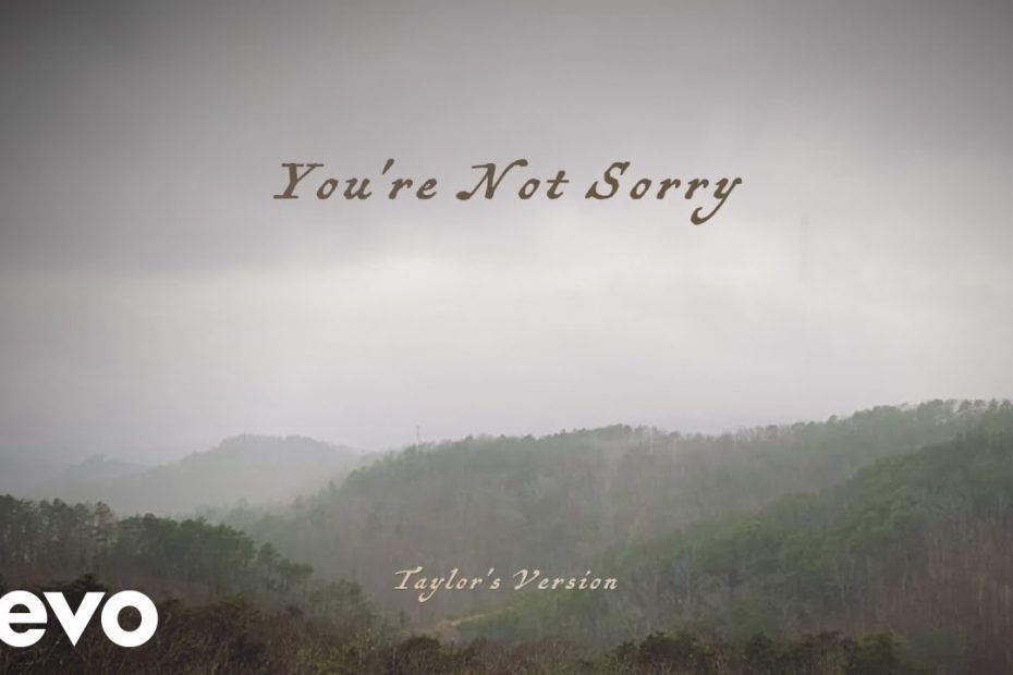 Taylor Swift - You're Not Sorry (Taylor's Version) (Lyric Video)