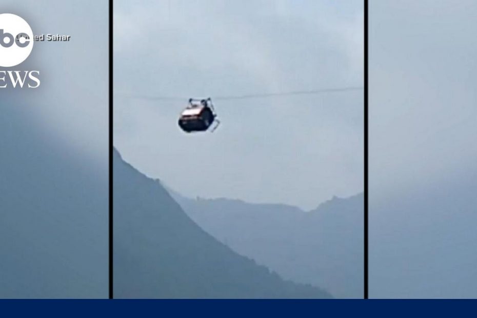 Rescue underway for children dangling from cable car in Pakistan | ABCNL
