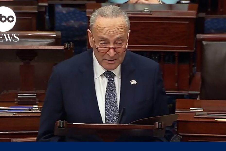 Senator Chuck Schumer honors the late Senator Dianne Feinstein on the Senate floor