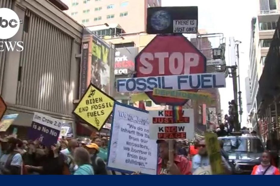 Climate change protesters hit the streets of New York