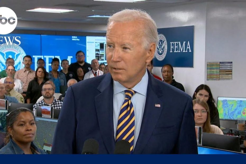 Biden visits the FEMA office following Hurricane Idalia