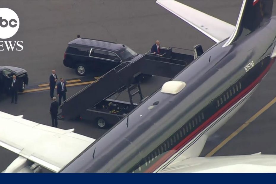 Trump departs Newark airport for his court appearance in Washington, D.C.