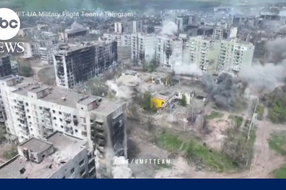 Drone footage shows ferocious battle for Bakhmut