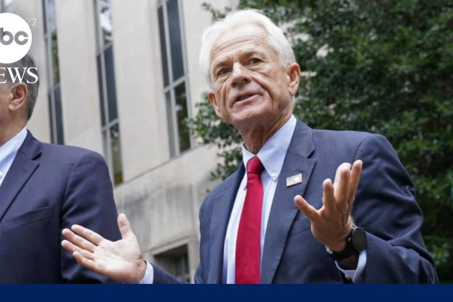 Former Trump adviser Peter Navarro found guilty of contempt of Congress