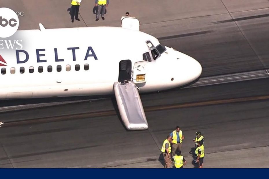 Delta plane lands at Charlotte airport without nose landing gear
