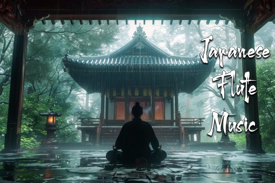 Calmness in the Rain - Japanese Flute Music Meditation, Healing, Deep Sleep, Stress Relief