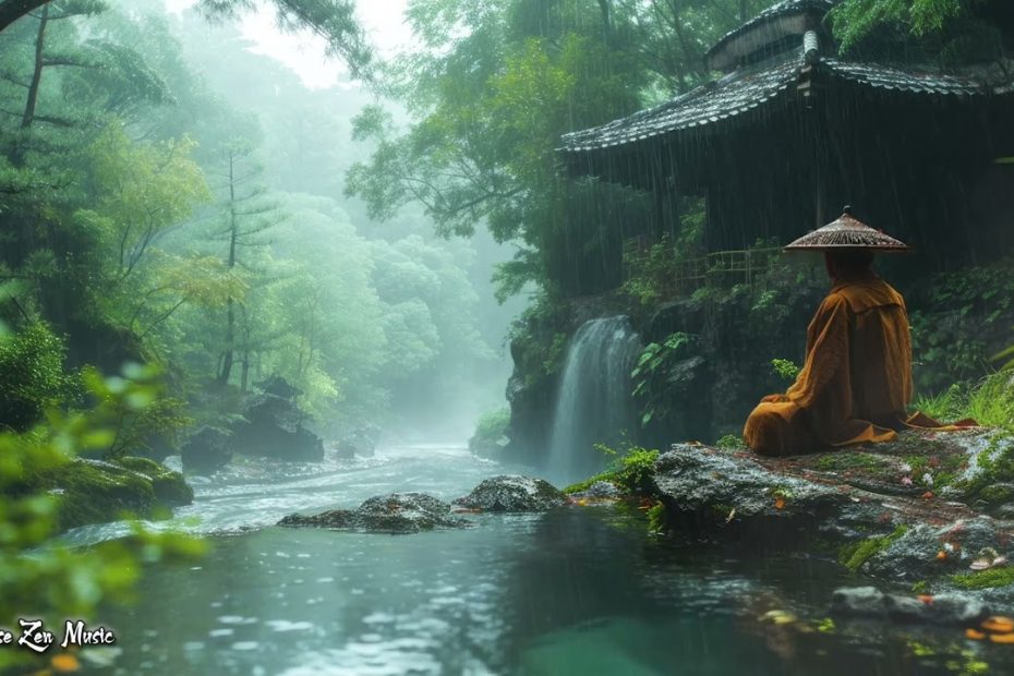 Finding Peace in the Rain Day - Japanese Flute Music Meditation, Deep Sleep, Healing, Stress Relief