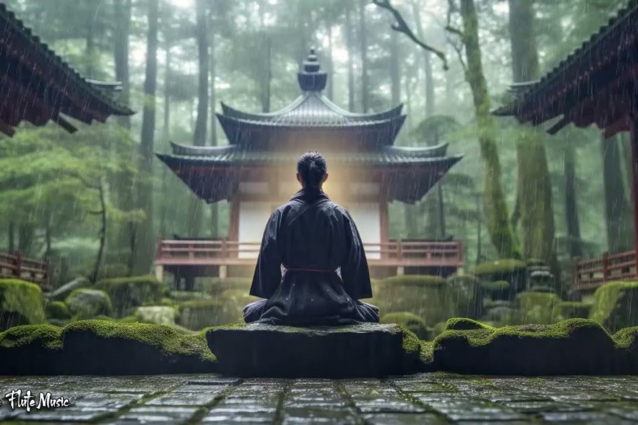 Tranquil Rainy Day at the Zen Garden - Japanese Flute Music For Soothing, Healing, Meditation