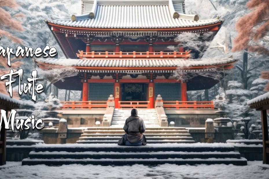 Zen on a Peaceful Snowy Day - Japanese Flute Music Meditation, Healing, Stress Relief